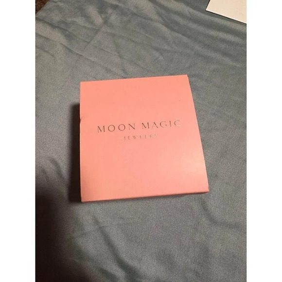 Moon Magic  Moonstone Necklace - Lucky Letter Y  in Rose Gold - Picture 9 of 10